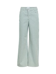 OBJECT White Pin Stripe Wide Leg Jeans - Image 5 of 6