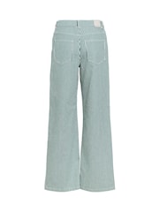 OBJECT White Pin Stripe Wide Leg Jeans - Image 6 of 6