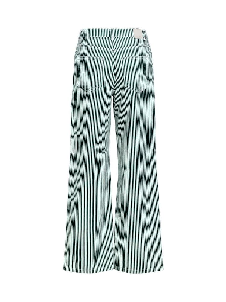 OBJECT White Pin Stripe Wide Leg Jeans - Image 6 of 6