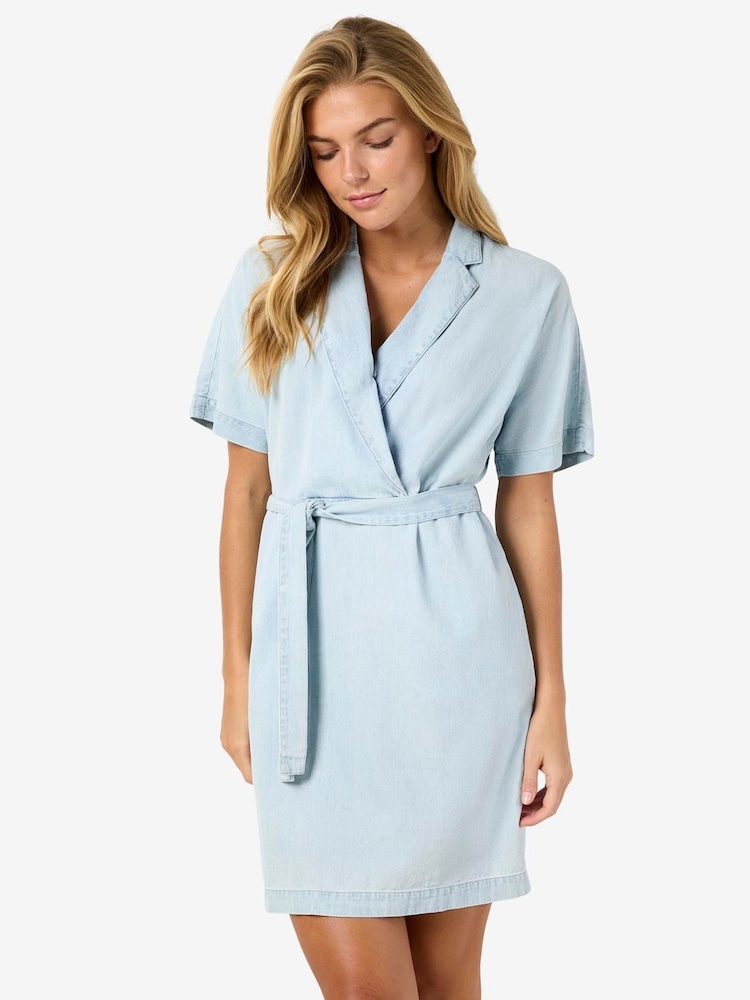 NOISY MAY Short Sleeve Denim Short Dress - תמונה 1 מתוך 6 NOISY MAY Short Sleeve Denim Short Dress - תמונה 1 מתוך 6