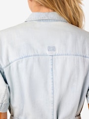 NOISY MAY Short Sleeve Denim Short Dress - תמונה 4 מתוך 6