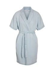 NOISY MAY Short Sleeve Denim Short Dress - תמונה 5 מתוך 6