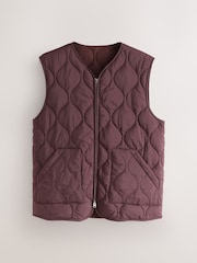 Burgundy Red N. Premium Onion Quilted Gilet - Image 1 of 3