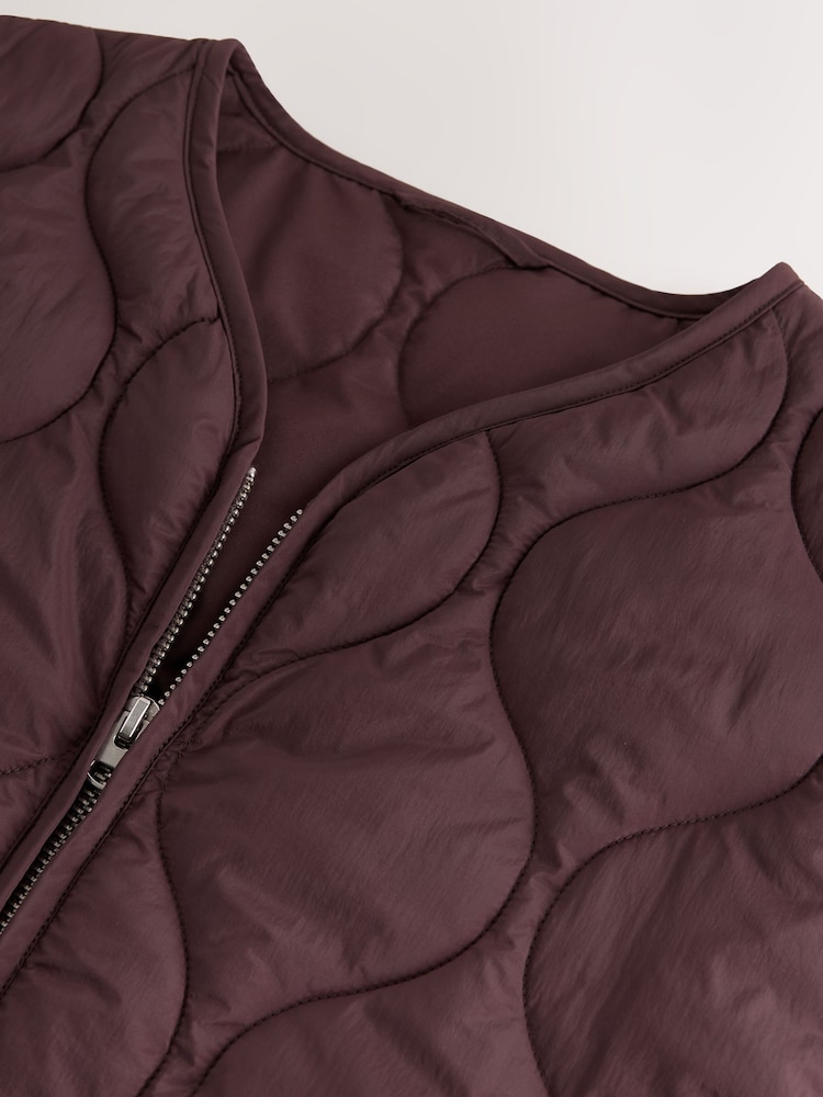Burgundy Red N. Premium Onion Quilted Gilet - Image 2 of 3