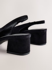 שחור - Forever Comfort® Velvet Bow Slingback Block Heels - תמונה 10 מתוך 10