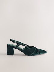 Grøn - Forever Comfort® Slingback-hæle med sløjfe - Billede 2 af 5