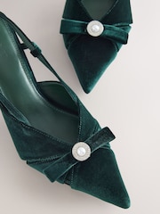 Grøn - Forever Comfort® Slingback-hæle med sløjfe - Billede 3 af 5