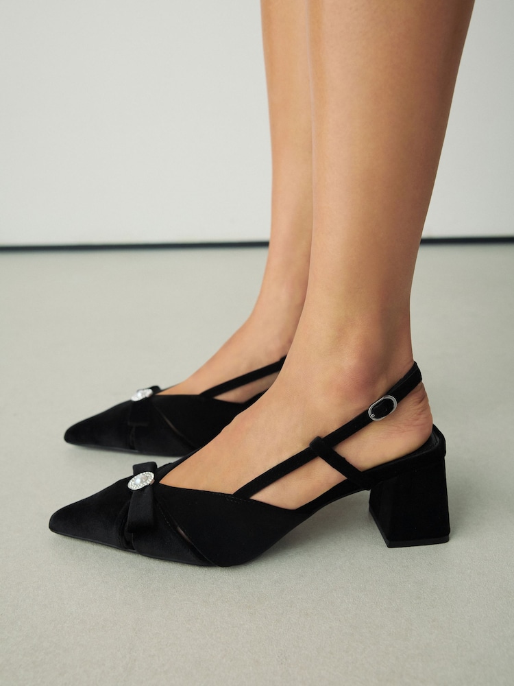 Sort - Forever Comfort® Slingback-hæle med sløjfe - Billede 2 af 11 Sort - Forever Comfort® Slingback-hæle med sløjfe - Billede 2 af 11