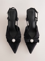 Sort - Forever Comfort® Slingback-hæle med sløjfe - Billede 7 af 11