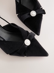 Sort - Forever Comfort® Slingback-hæle med sløjfe - Billede 9 af 11
