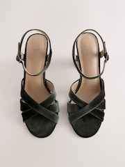 Verde - Sandale cu toc pătrat Forever Comfort® - Imaginea 2 din 5