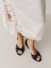 Black Forever Comfort® Two Part Heeled Sandals - Image 1 of 4