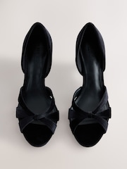 Black Velvet Forever Comfort® Two Part Heeled Sandals - Image 6 of 9