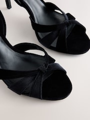Black Velvet Forever Comfort® Two Part Heeled Sandals - Image 8 of 9