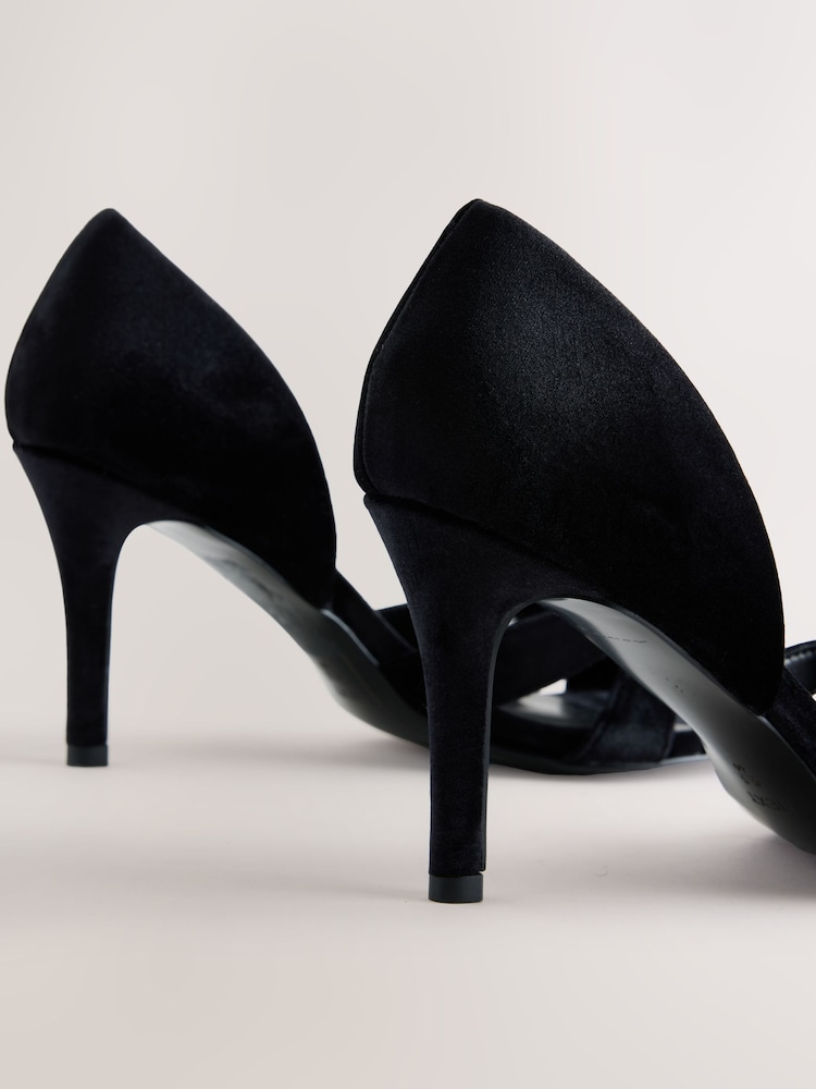 Black Velvet Forever Comfort® Two Part Heeled Sandals - Image 9 of 9 Black Velvet Forever Comfort® Two Part Heeled Sandals - Image 9 of 9