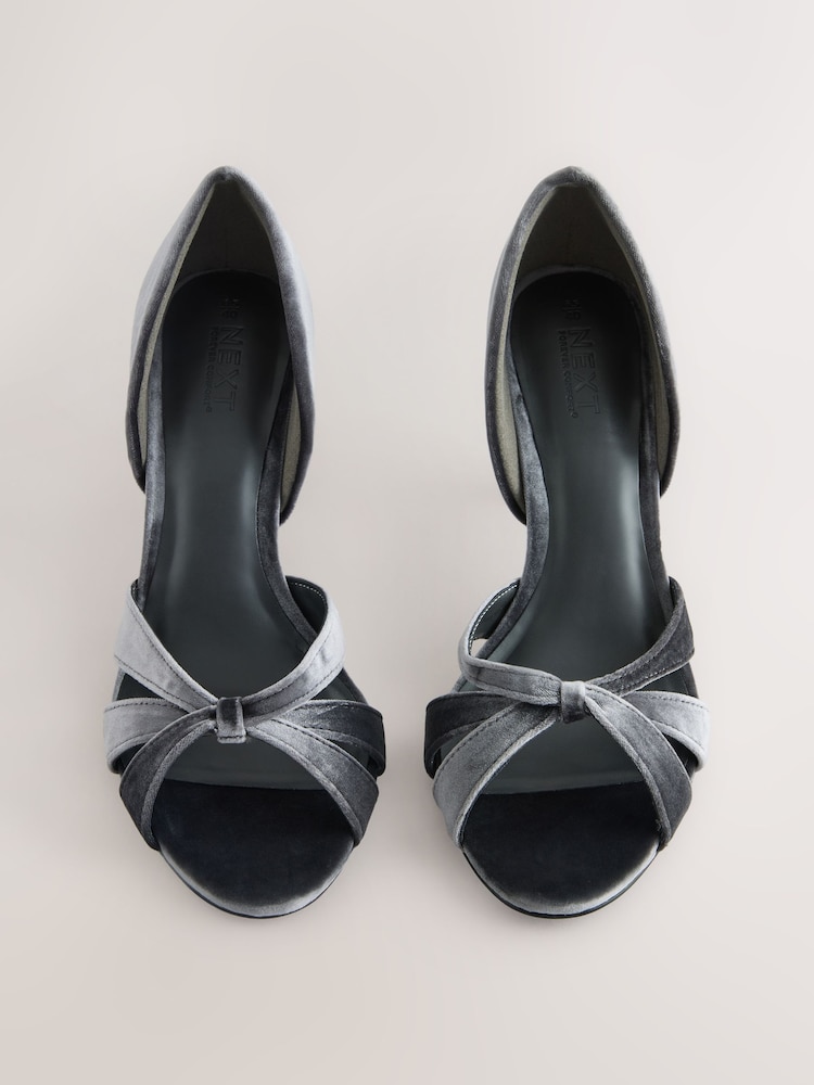 Grey Forever Comfort® Two Part Heeled Sandals - Image 2 of 5 Grey Forever Comfort® Two Part Heeled Sandals - Image 2 of 5