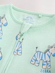 Blue Animal Two Way Zip Baby Sleepsuits 5 Pack (0-2yrs) - Image 11 of 16