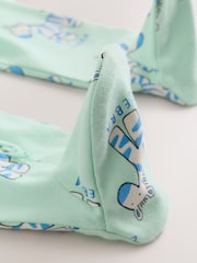 Blue Animal Two Way Zip Baby Sleepsuits 5 Pack (0-2yrs) - Image 12 of 16