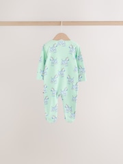 Blue Animal Two Way Zip Baby Sleepsuits 5 Pack (0-2yrs) - Image 4 of 16