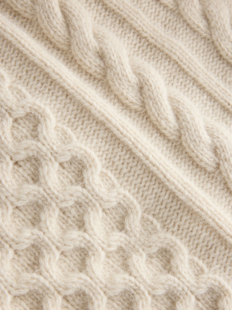 Weekend MaxMara White Primo Cable Knit Cardigan - Image 5 of 5