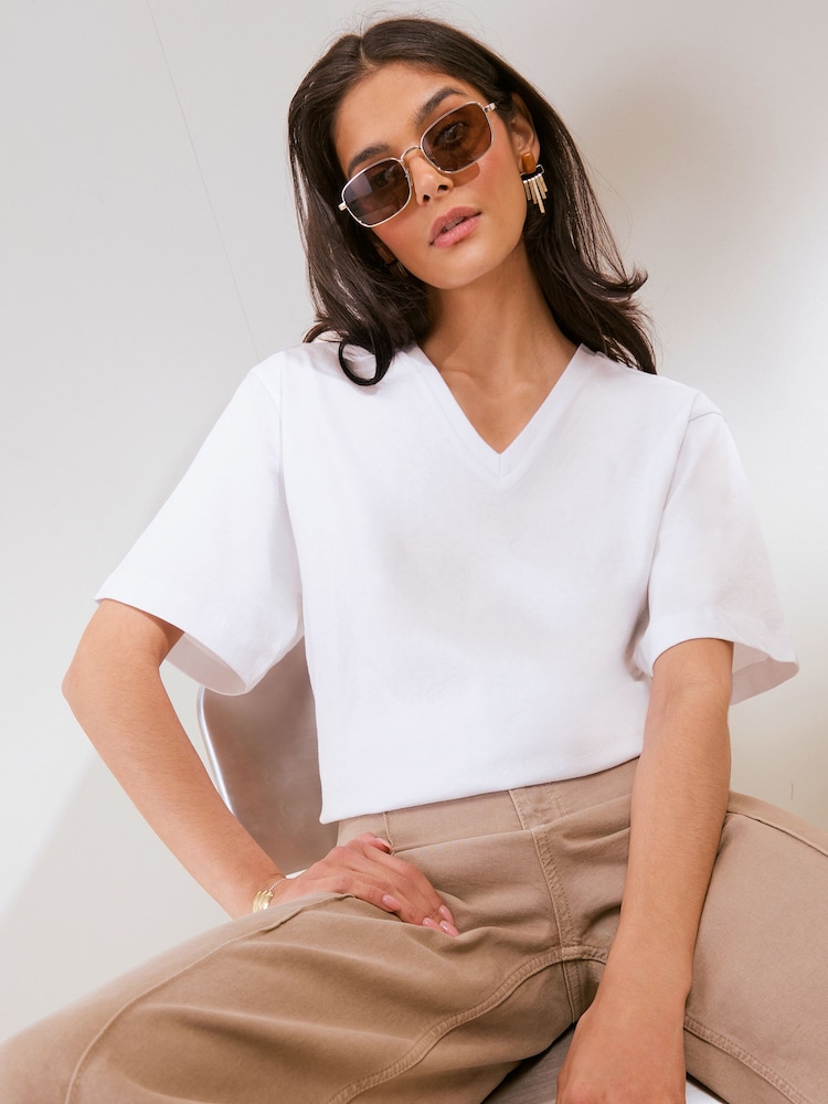 Friends Like These Ivory V-Neck T-Shirt - Image 1 of 5