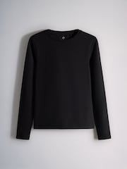 The Set 5 Pack Fitted Crew Neck Long Sleeve T-Shirts Neutral/Brown/Black/Leopard/Cream - Image 2 of 8