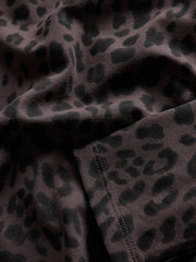 The Set 5 Pack Fitted Crew Neck Long Sleeve T-Shirts Neutral/Brown/Black/Leopard/Cream - Image 8 of 8