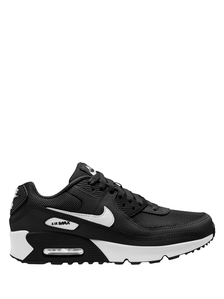 Nike Black/White Youth Air Max 90 Trainers - Image 1 of 3 Nike Black/White Youth Air Max 90 Trainers - Image 1 of 3