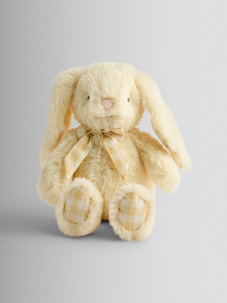 JoJo Maman Bébé Personalised Gingham Bobbie Bunny Soft Toy Plushie Small - Image 1 of 4