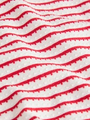 Red Stripe Long Sleeve Textured Collar Top (3mths-7yrs) - Image 7 of 7