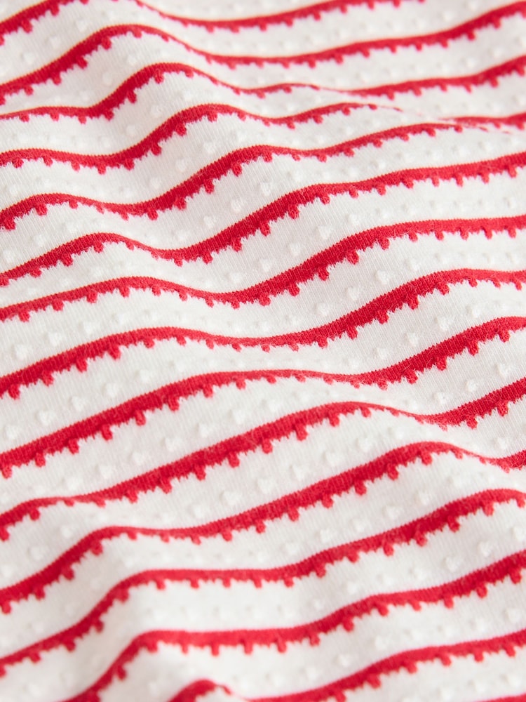 Red Stripe Long Sleeve Textured Collar Top (3mths-7yrs) - Image 7 of 7 Red Stripe Long Sleeve Textured Collar Top (3mths-7yrs) - Image 7 of 7