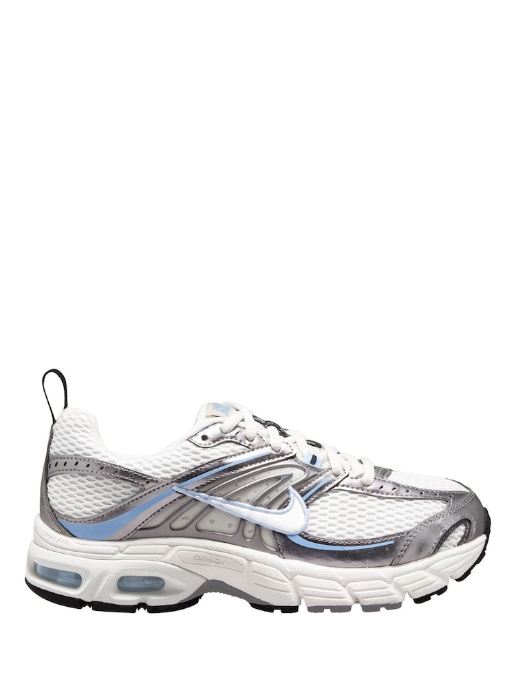 Nike White/Silver Blue Youth Air Max Moto 2K Trainers - Image 1 of 3 Nike White/Silver Blue Youth Air Max Moto 2K Trainers - Image 1 of 3
