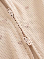 Neutral Brown Bear Two Way Zip Baby Sleepsuits 4 Pack (0mths-2yrs) - Image 13 of 17