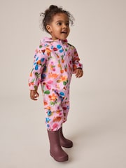Pink Characters Waterproof Printed Puddlesuit (3mths-7yrs) - Image 1 of 11