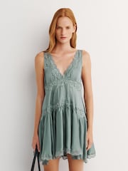Free People In This Groove Mini Slip Dress - 4 paveikslėlis iš 11