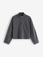 Free People Black Celeste Quarterzip Jacket - Image 2 of 6
