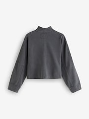 Free People Black Celeste Quarterzip Jacket - Image 3 of 6