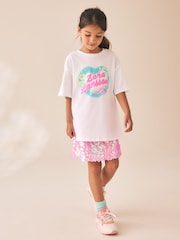 White Zara Larsson Oversized Graphic T-Shirt (3-16yrs) - Image 3 of 9