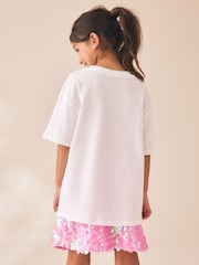 White Zara Larsson Oversized Graphic T-Shirt (3-16yrs) - Image 4 of 9