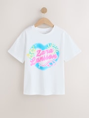 White Zara Larsson Oversized Graphic T-Shirt (3-16yrs) - Image 6 of 9