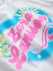 White Zara Larsson Oversized Graphic T-Shirt (3-16yrs) - Image 9 of 9