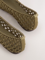 Olive Green Forever Comfort® Satin Weave Ballet Flats - Image 5 of 5