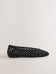 Black Forever Comfort® Satin Weave Ballet Flats - Image 3 of 5