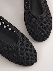 Black Forever Comfort® Satin Weave Ballet Flats - Image 4 of 5
