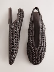 Chocolate Brown Forever Comfort® Slingback Weave Ballet Flats - Image 1 of 10
