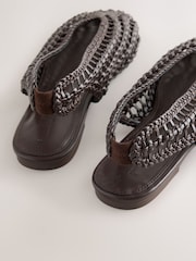 Chocolate Brown Forever Comfort® Slingback Weave Ballet Flats - Image 10 of 10