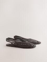 Chocolate Brown Forever Comfort® Slingback Weave Ballet Flats - Image 7 of 10