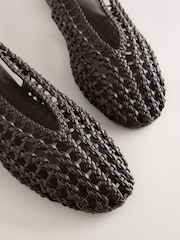 Chocolate Brown Forever Comfort® Slingback Weave Ballet Flats - Image 9 of 10