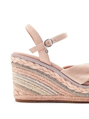 Moda in Pelle Natural Meerah Glitz Wedge Knot Sandals - Image 2 of 3