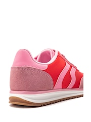 Moda in Pelle Pink Biankah Multi Panel Lace-Up Trainers - Image 3 of 3